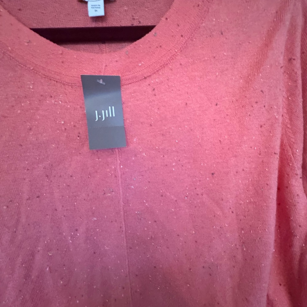 J. Jill Coral Pink Lightweight Tunic Sweater NWT 2X - Picture 2 of 9